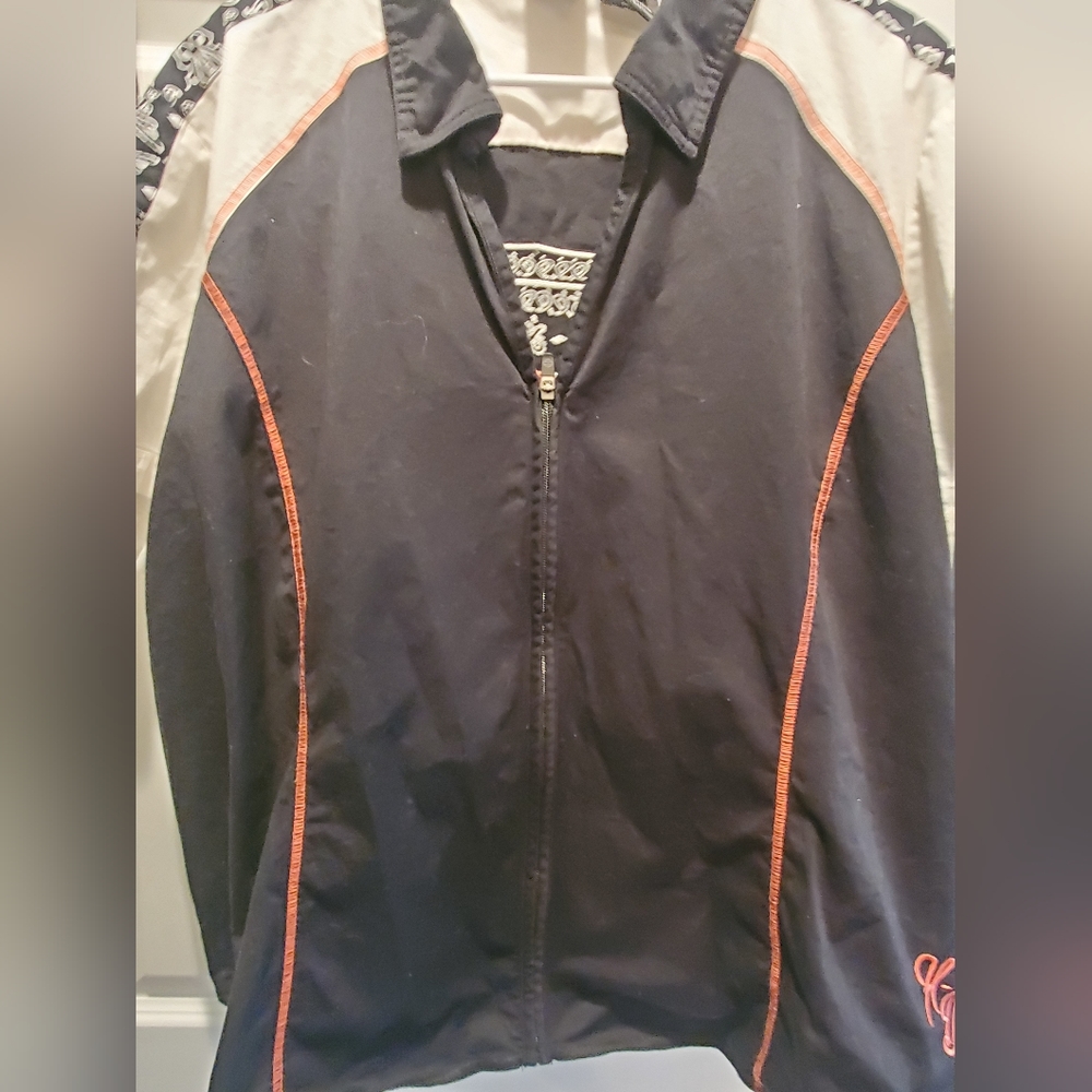 Harley davidson  zip front shirt  sz 3X